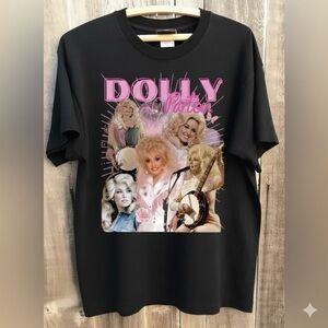 Black Dolly Parton Graphic T-Shirt